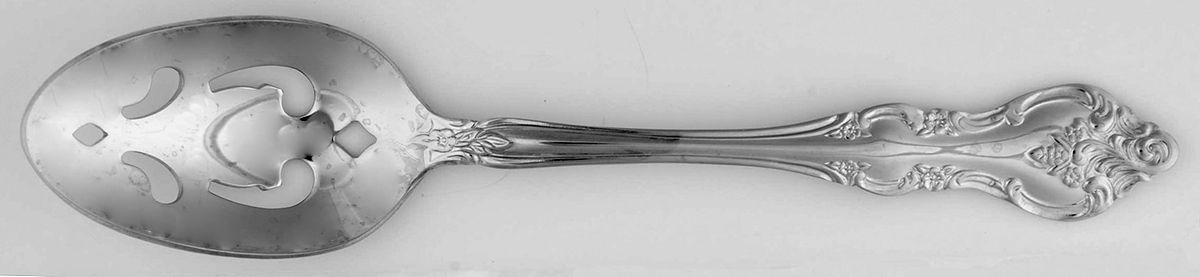 RXV2 (Silverplate) Pierced Tablespoon (Serving Spoon) by RSVP Flatware-1