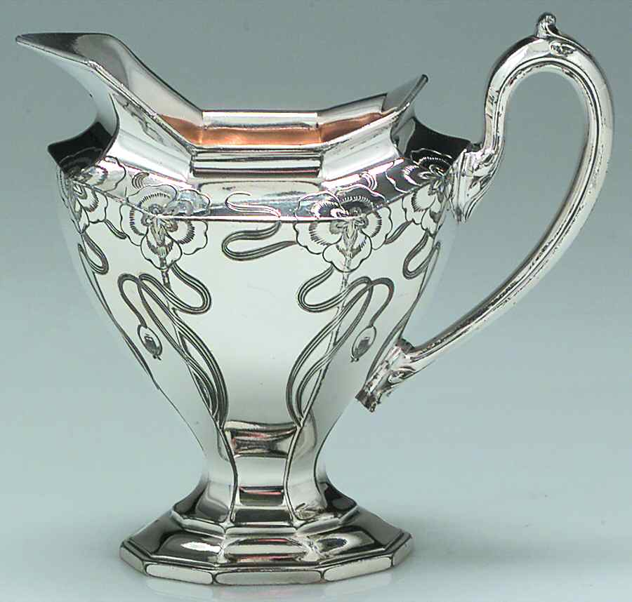 Sierra-Engraved (Silverplate, Hollowware) Creamer by Reed & Barton-1