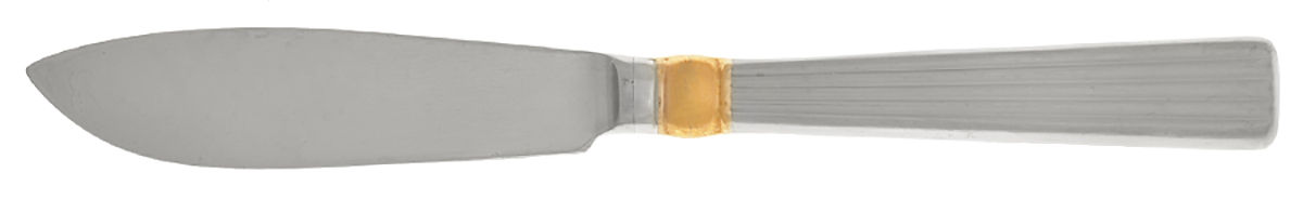 Crescendo (Matte, Gold Accent) Hollow Handle Master Butter Knife by Reed & Barton-1