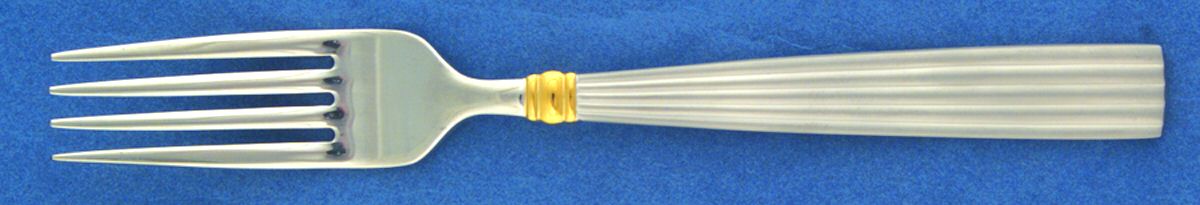 Crescendo (Matte, Gold Accent) Fork by Reed & Barton-1