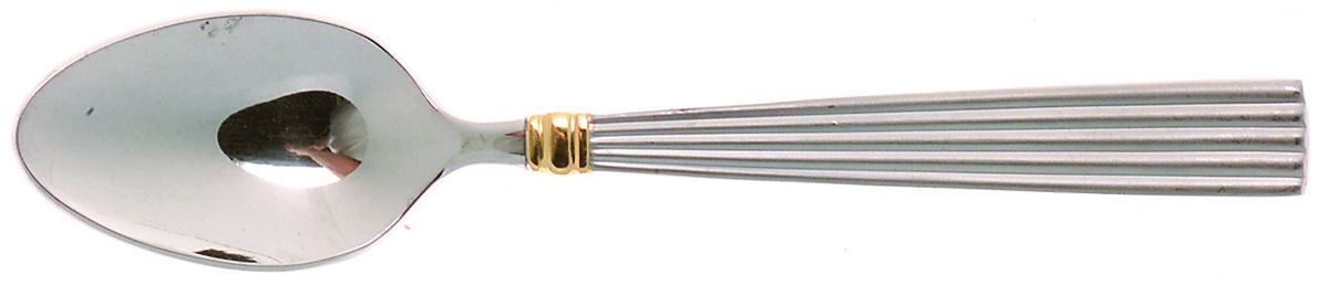 Crescendo (Matte, Gold Accent) Teaspoon by Reed & Barton-1