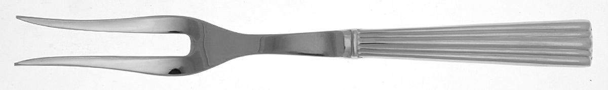 Fluted Handle (Stainless) Small Solid Steak Carving Fork by Reed & Barton-1
