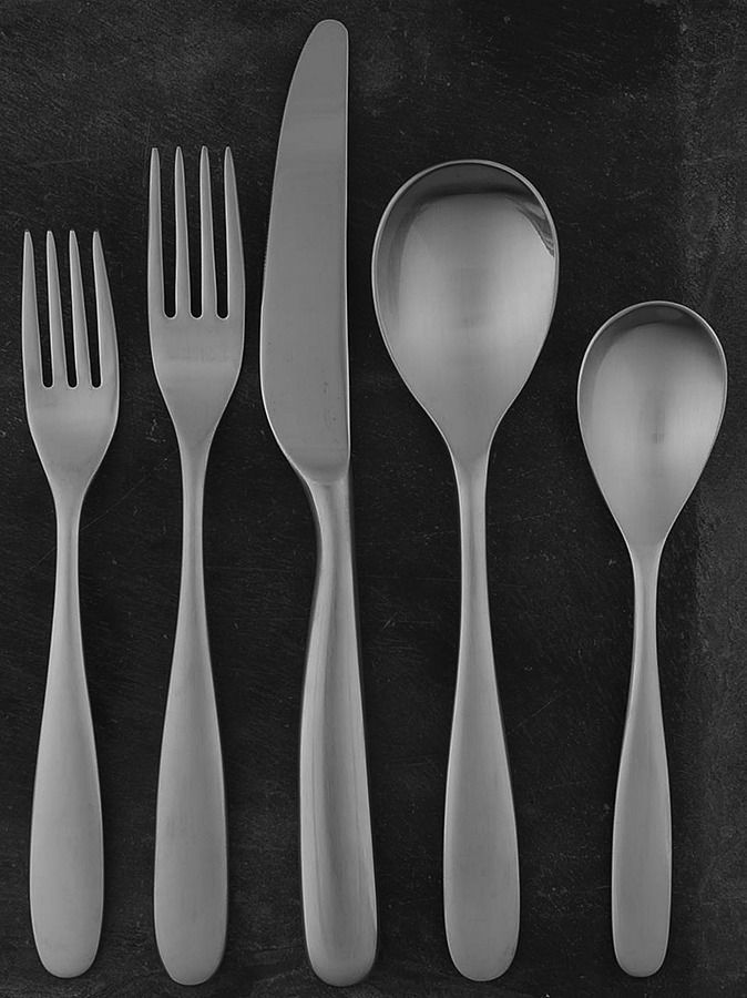 Stanton-Satin (Stainless) 5 Piece Place Setting by Robert Welch-1
