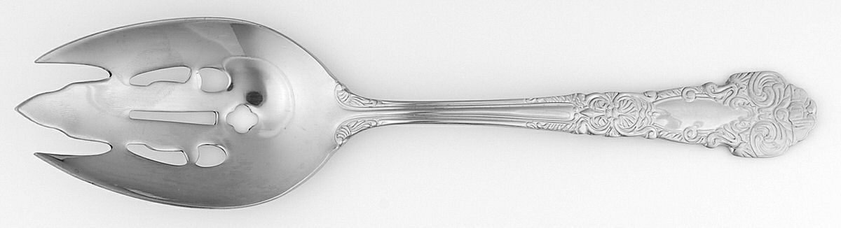 Renaissance (Stainless) Pierced Vegetable Serving Spoon by Reed & Barton-1