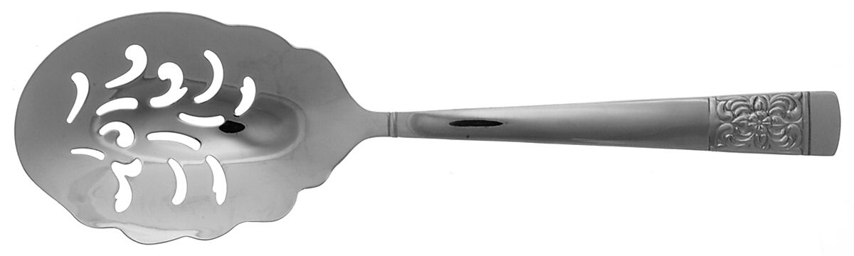 Harvest Bouquet (Stainless) Solid Pierced Casserole Spoon by Reed & Barton-1