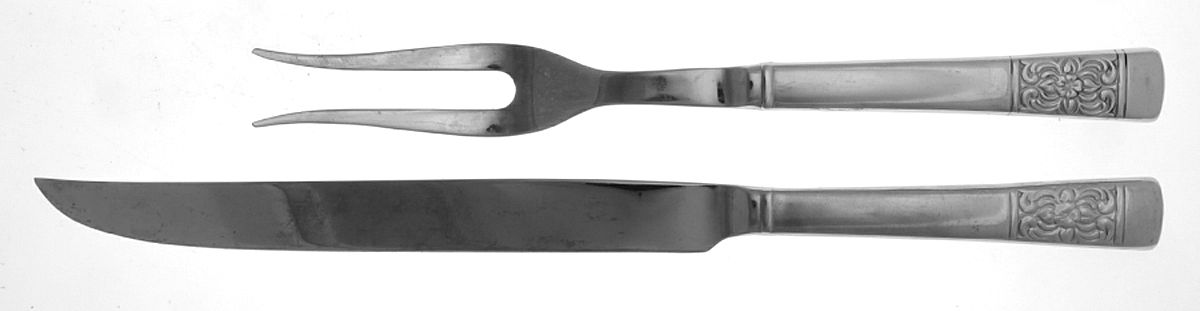 Harvest Bouquet (Stainless) Large 2-Piece Roast Carving Set w/Stainless Blade by Reed & Barton-1