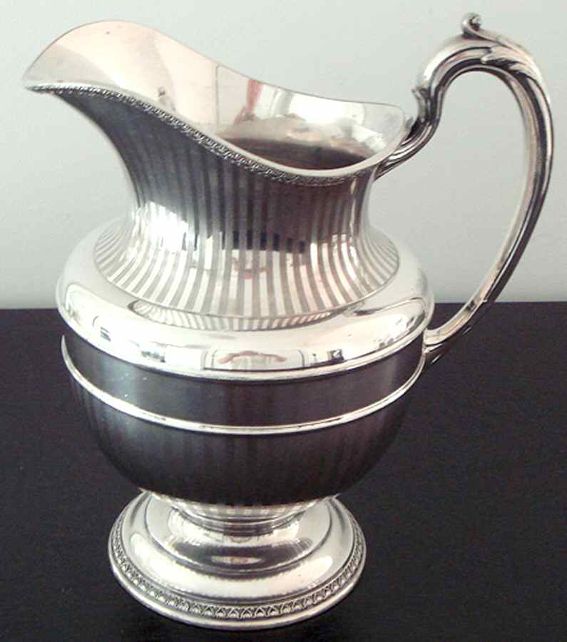 4050-Engraved (Silverplate, Hollowware) Silverplate Water Pitcher by Reed & Barton-1