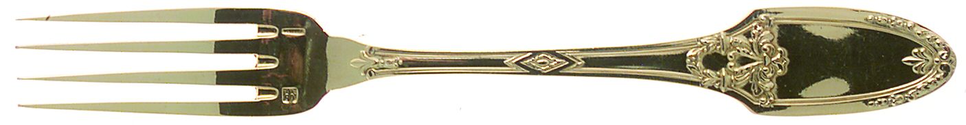 RVF3 (Gold Electroplate) Individual Salad Fork by Ravinet d'Enfert-1