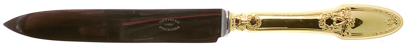 RVF3 (Gold Electroplate) New French Hollow Knife by Ravinet d'Enfert-1