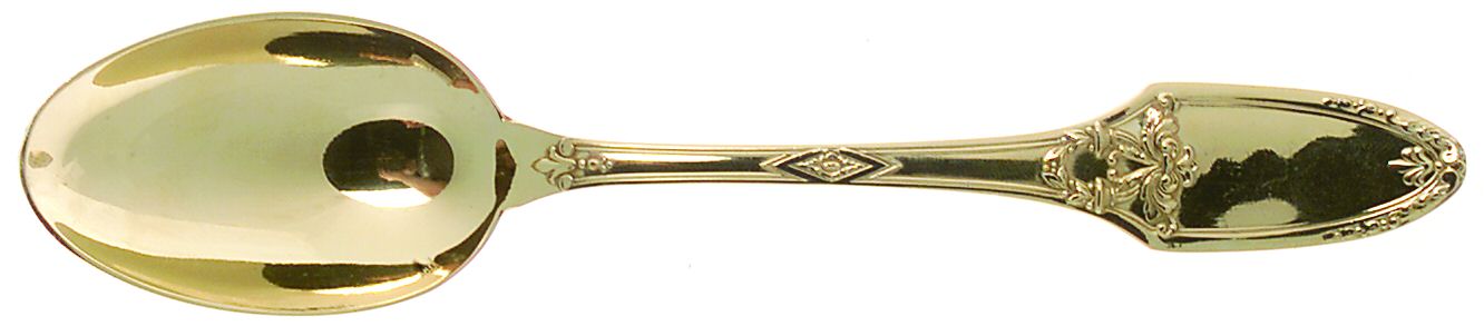 RVF3 (Gold Electroplate) Place/Oval Soup Spoon by Ravinet d'Enfert-1