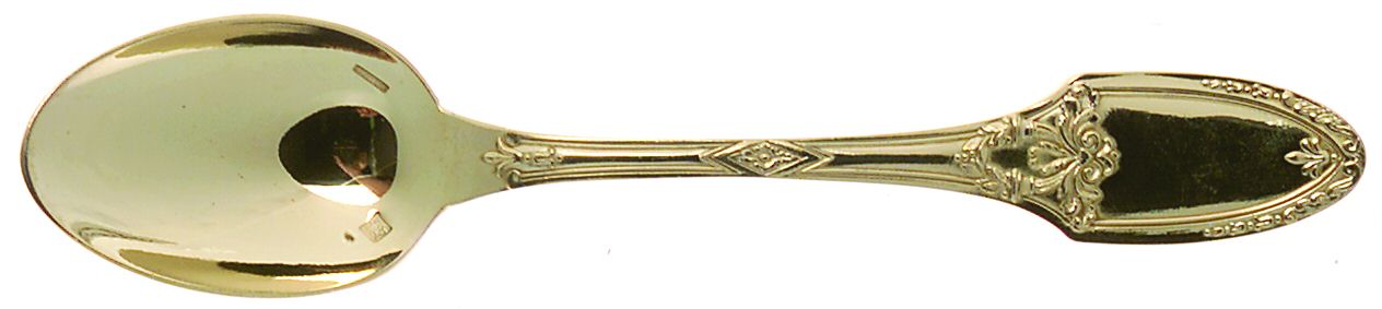 RVF3 (Gold Electroplate) Five O'Clock Teaspoon by Ravinet d'Enfert-1