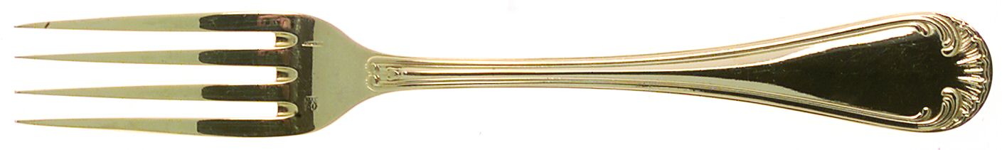 RVF5 (Gold Electroplate) Individual Salad Fork by Ravinet d'Enfert-1