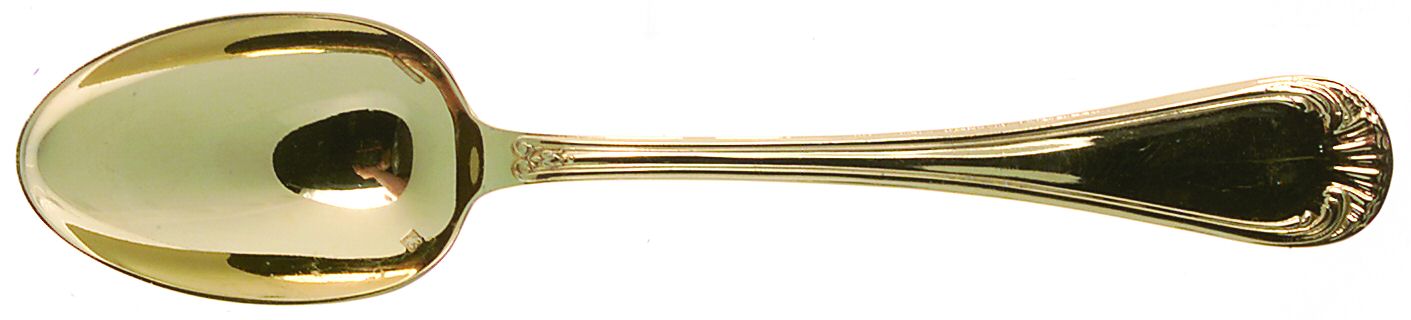 RVF5 (Gold Electroplate) Place/Oval Soup Spoon by Ravinet d'Enfert-1
