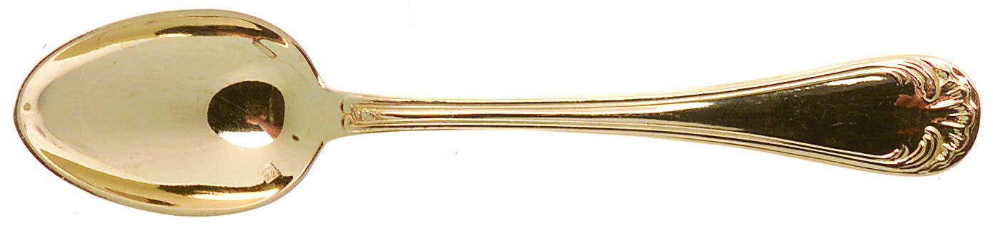 RVF5 (Gold Electroplate) Five O'Clock Teaspoon by Ravinet d'Enfert-1