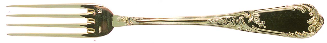 RVF6 (Gold Electroplate) Individual Salad Fork by Ravinet d'Enfert-1