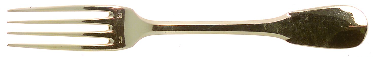 RVF7 (Gold Electroplate) Individual Salad Fork by Ravinet d'Enfert-1