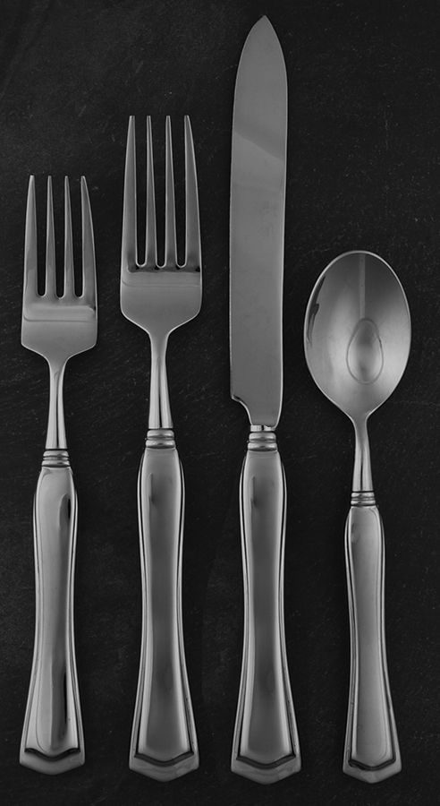 Francesca (Stainless) 4 Piece Place Setting by Ricci (Argentieri)-1