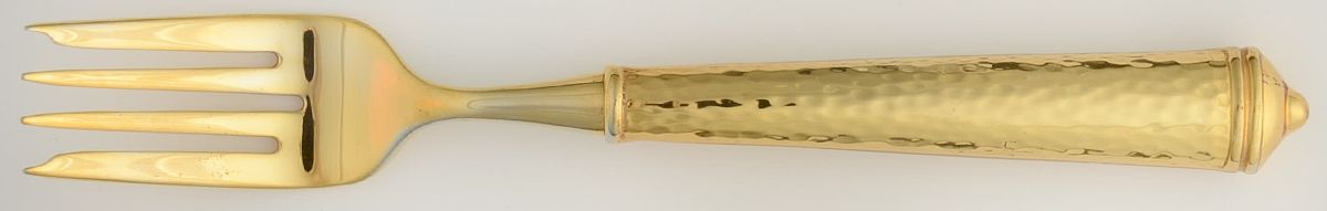 Leopardo-Gold Electroplate Individual Salad Fork by Ricci (Argentieri)-1