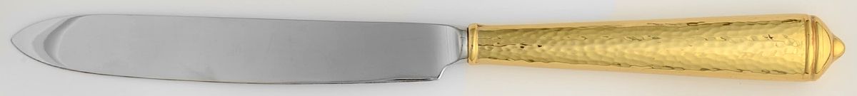 Leopardo-Gold Electroplate New French Hollow Knife by Ricci (Argentieri)-1
