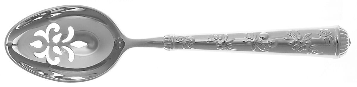 Palace Orchard (Stainless) Pierced Tablespoon (Serving Spoon) by Reed & Barton-1