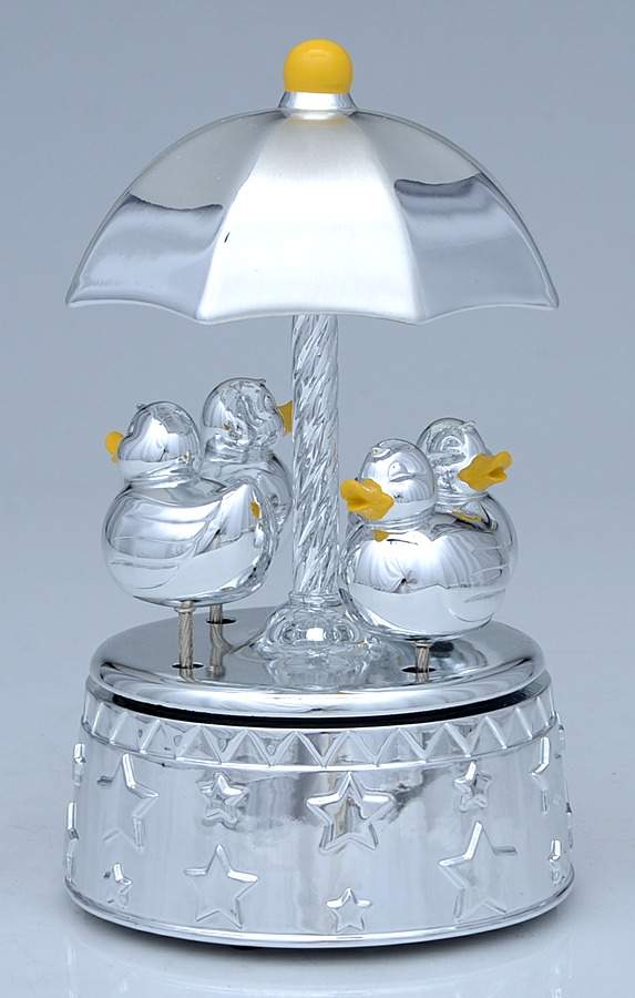 Something Duckie (Silverplate, Hollowware) Musical Carousel by Reed & Barton-1