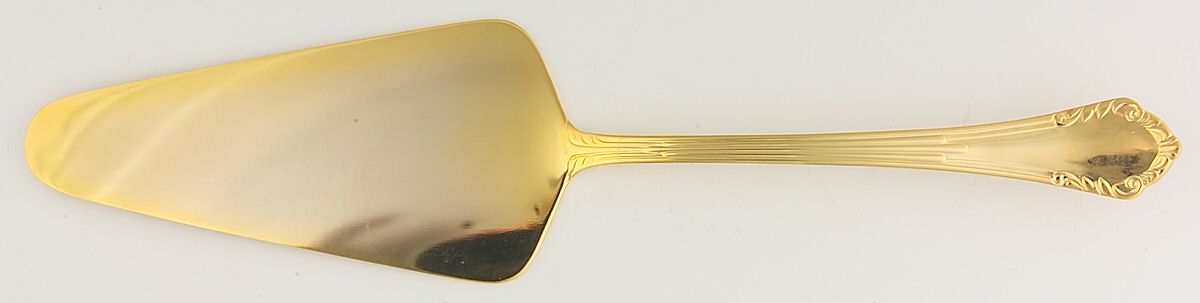 Golden Vauxhall (Gold Electroplate) All Stainless Pie Server by Reed & Barton-1