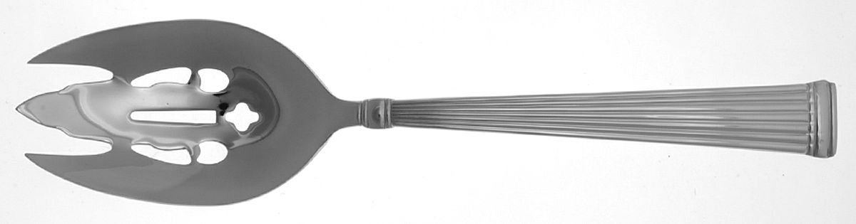 Crestwood (Stainless) Pierced Vegetable Serving Spoon by Reed & Barton-1