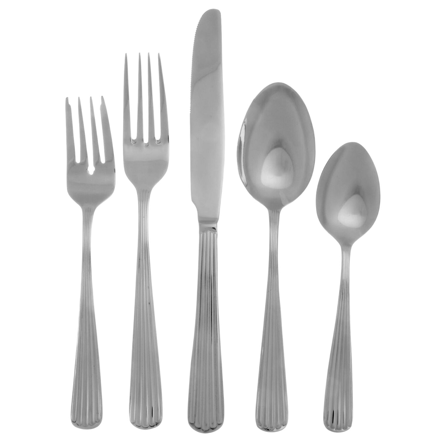 Justine (Stainless) 40 Piece Estate Set by RSVP Flatware-1