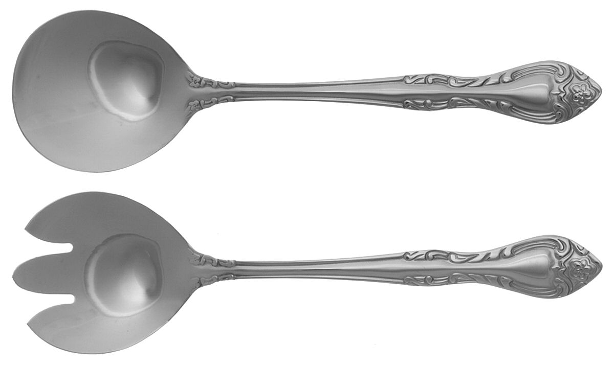 Sophie (Stainless) (2 Pc) Solid Salad Set by RSVP Flatware-1