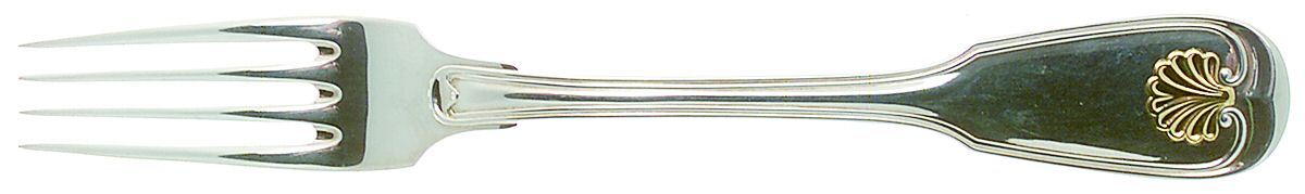 Augsburger Muschel (Gold) (Silverplate) Fork by Robbe & Berking-1