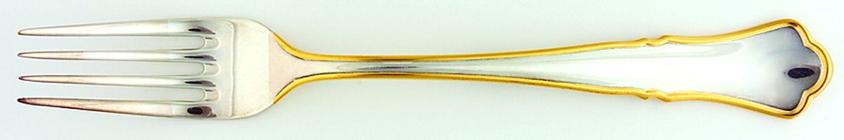 Alt-Chippendale Gold (Silverplate) Fork by Robbe & Berking-1