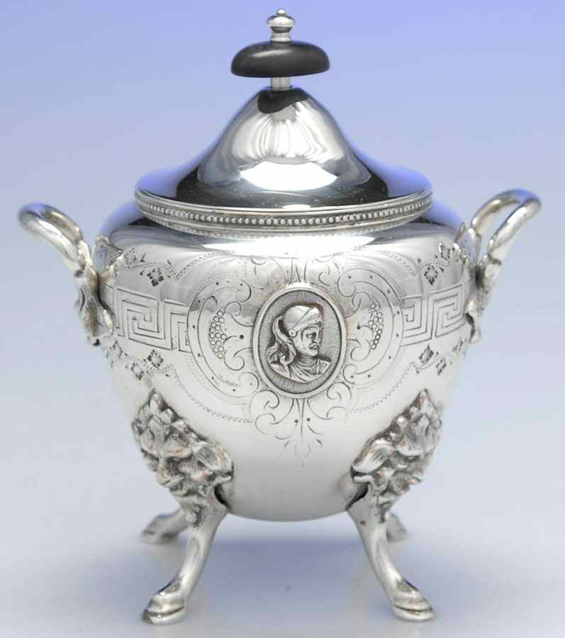 1866 (Silverplate, Hollowware) Sugar Bowl & Lid by Rogers Smith-1