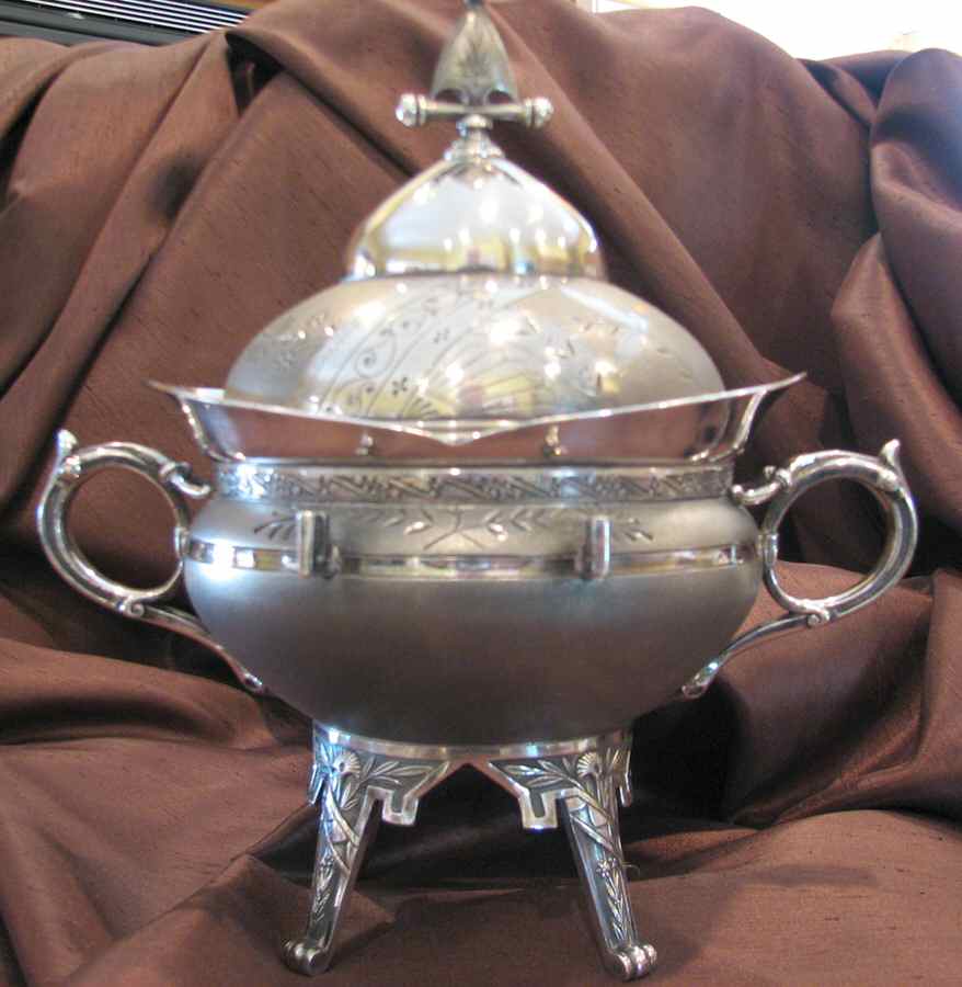 1893 (Silverplate, Hollowware) Sugar Bowl & Lid by Rogers Smith-1
