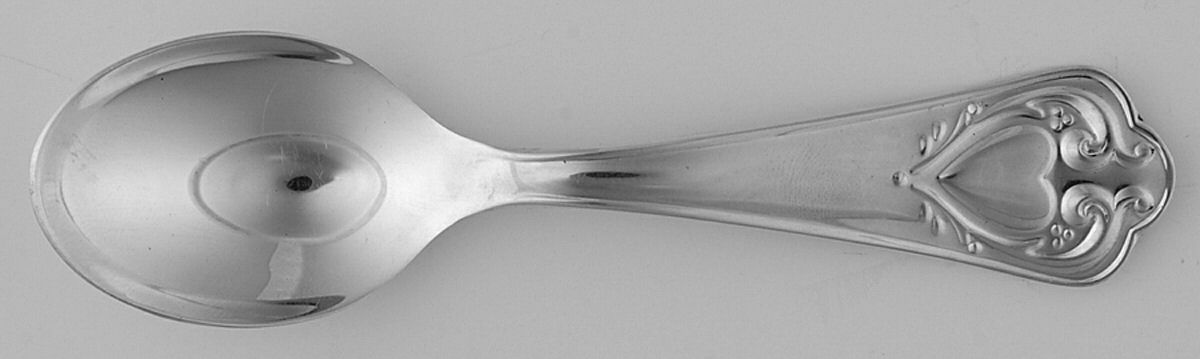 Williamsburg Heart Collection Sterling Straight Handle Baby Spoon by Reed & Barton-1