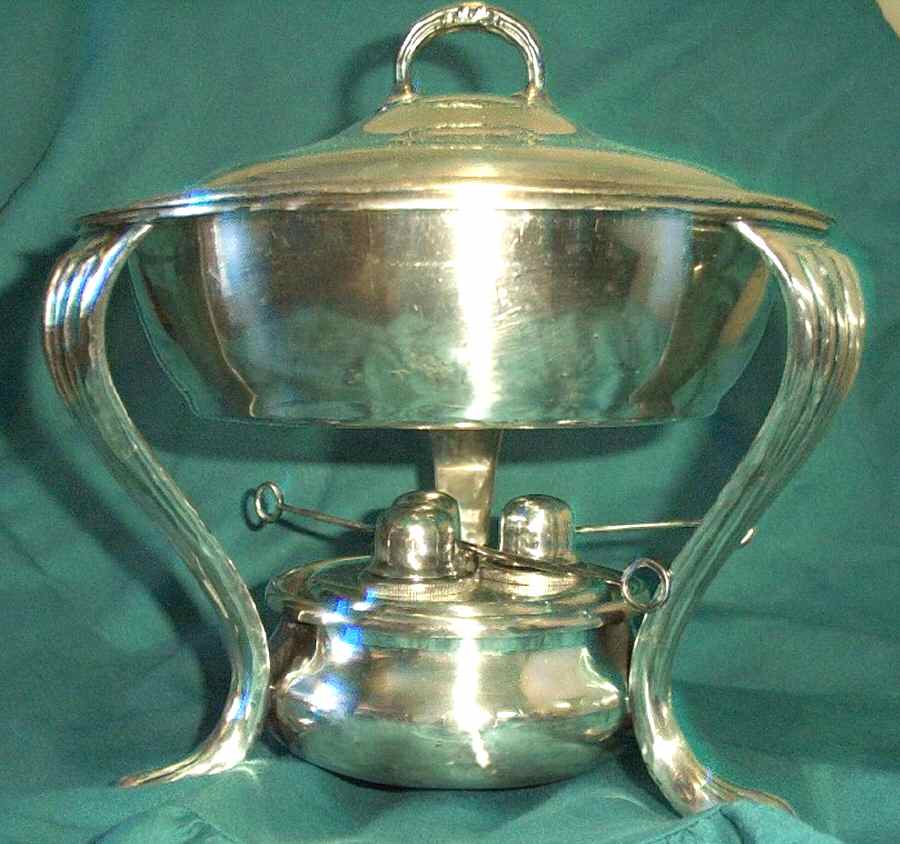 295 (Silverplate, Hollowware) Silverplate Chafing Dish by Reed & Barton-1