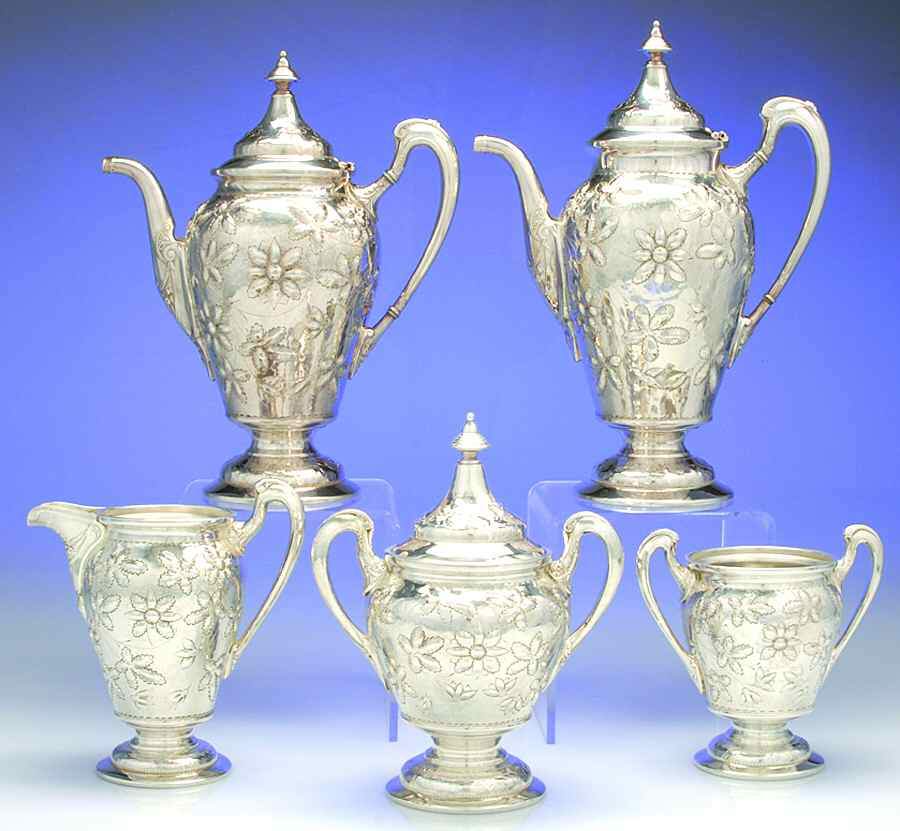 2954 (Silverplate, Hollowware) 5 Piece Coffee Set by Reed & Barton-1