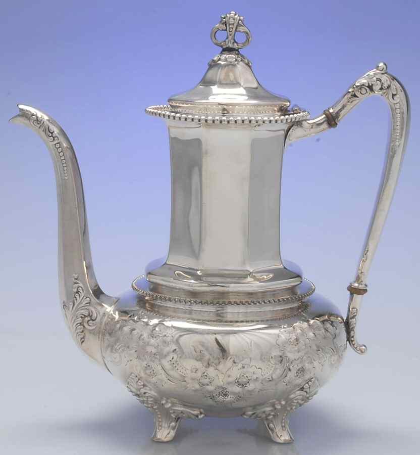 3602 (Silverplate, Hollowware) Silverplate Coffee Pot by Reed & Barton-1