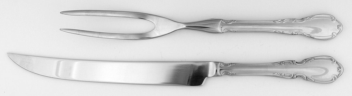 Wimberly (Stainless) Small Stainless Blade 2-Piece Steak Carving Set by RSVP Flatware-1