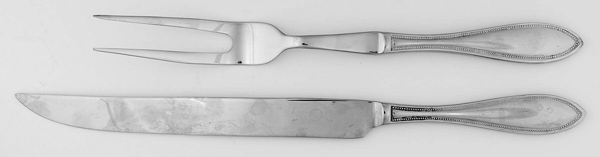 RXV5 (Stainless) Large 2-Piece Roast Carving Set, Solid Piece by RSVP Flatware-1