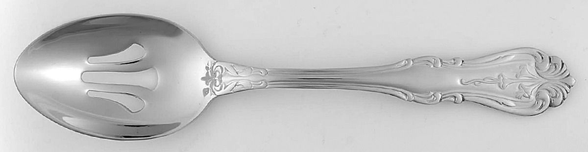 Tubor Lily (Stainless) Pierced Tablespoon (Serving Spoon) by Reed & Barton-1