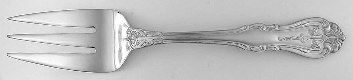 Tubor Lily (Stainless) Medium Solid Cold Meat Serving Fork by Reed & Barton-1