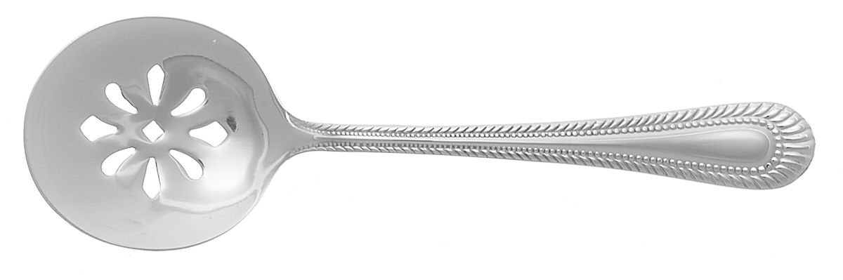 Wickham-Aldridge (Stainless) Solid Bon Bon Spoon with Pierced Bowl by RSVP Flatware-1