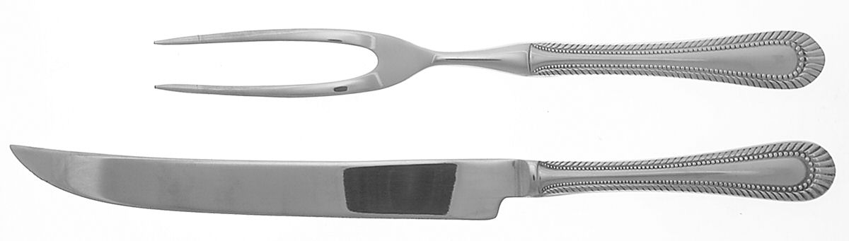 Wickham-Aldridge (Stainless) Small Stainless Blade 2-Piece Steak Carving Set by RSVP Flatware-1