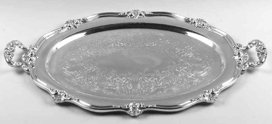 Regent-Chased (5600C2, Silverplate, Hollowware) Large Silverplate Waiter Tray by Reed & Barton-1