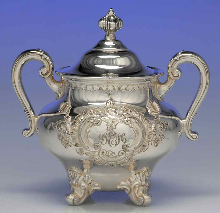 Regent-Chased (5600C2, Silverplate, Hollowware) Sugar Bowl & Lid by Reed & Barton-1