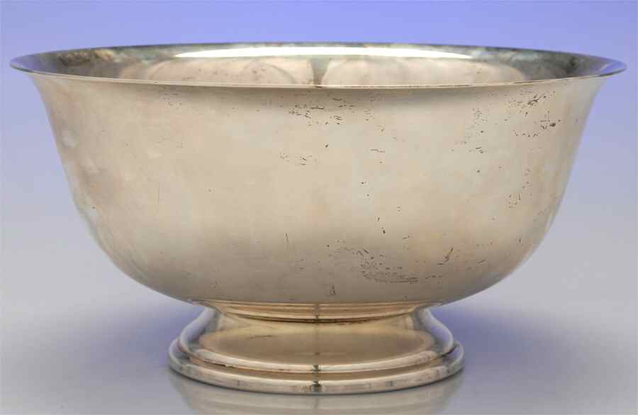 463 (Sterling, Hollowware) Sterling Paul Revere Bowl by Revere Silver-1