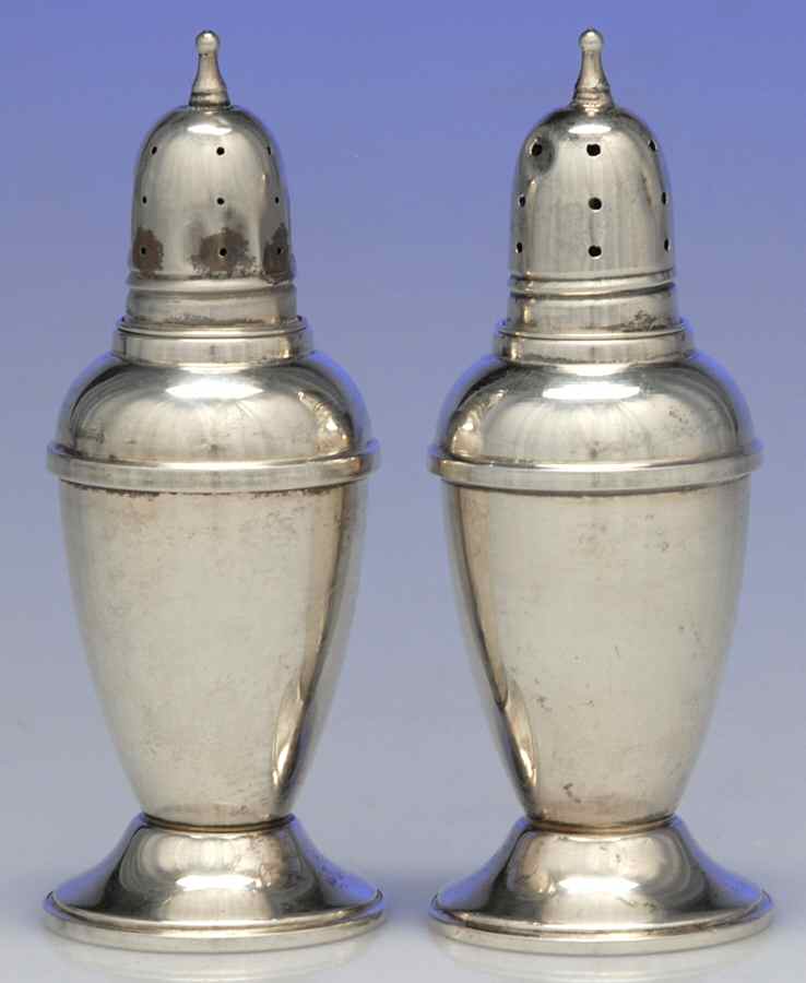 40 (Sterling, Hollowware) Weighted Salt and Pepper Set by Reed & Barton-1