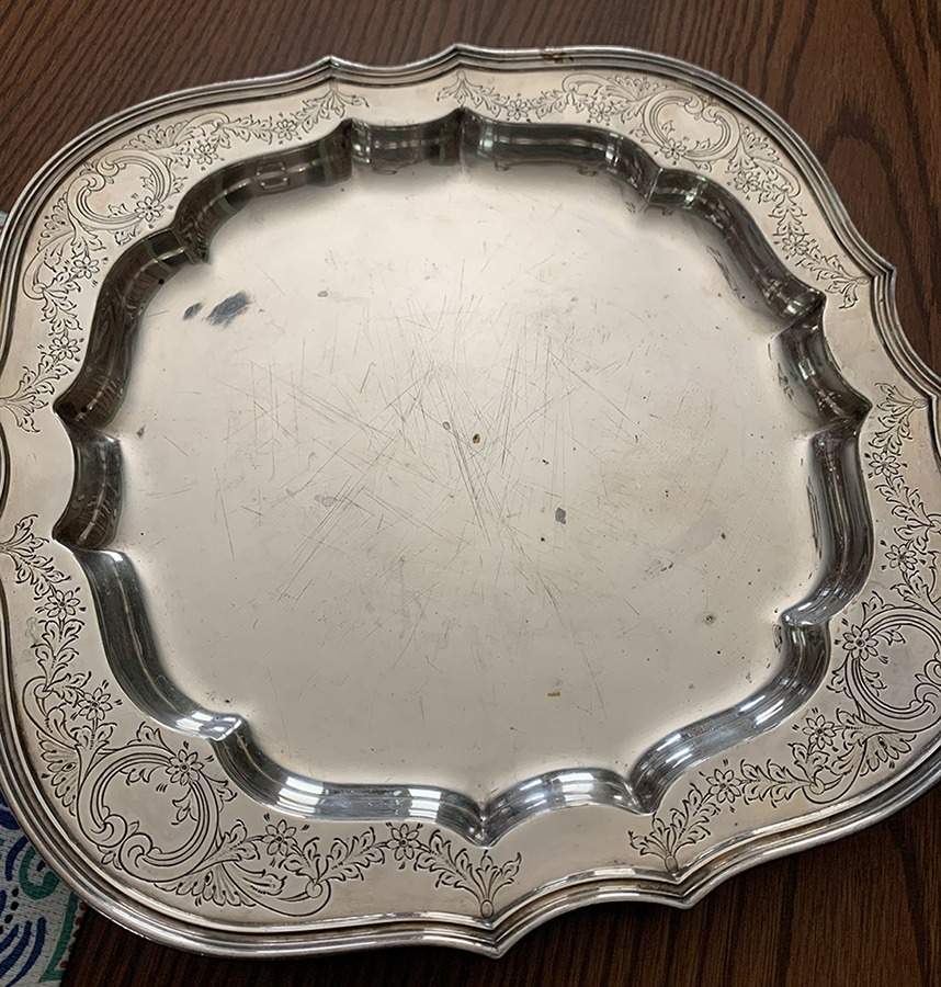 011044 (Silverplate, Hollowware) 12" Square Tray by Reed & Barton-1