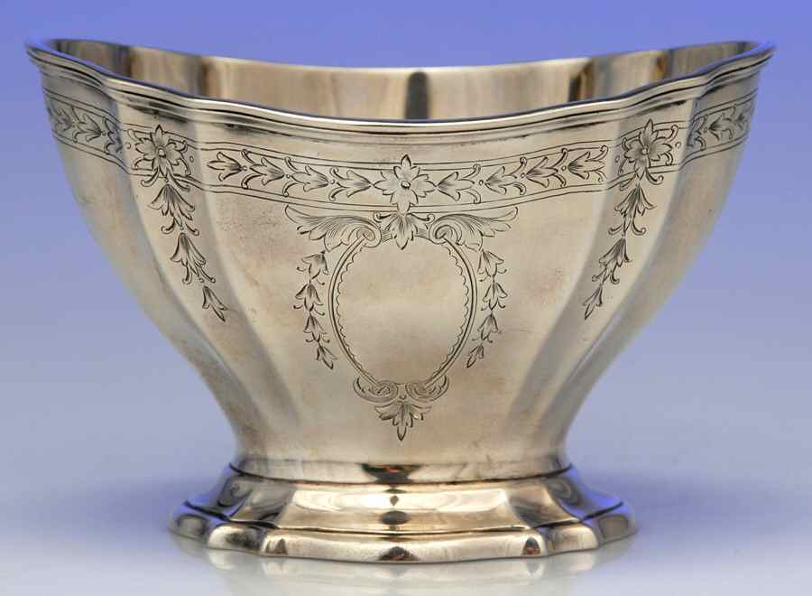 Hepplewhite-Engrv (Strl, Hlwr, Floral Band) Waste Bowl by Reed & Barton-1