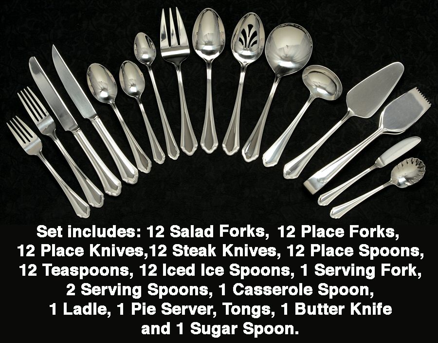Canter Place (Stainless) 93 Piece Set by Reed & Barton-1